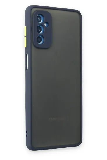 Newface Samsung Galaxy M52 5G Kılıf Montreal Silikon Kapak - Lacivert resmi