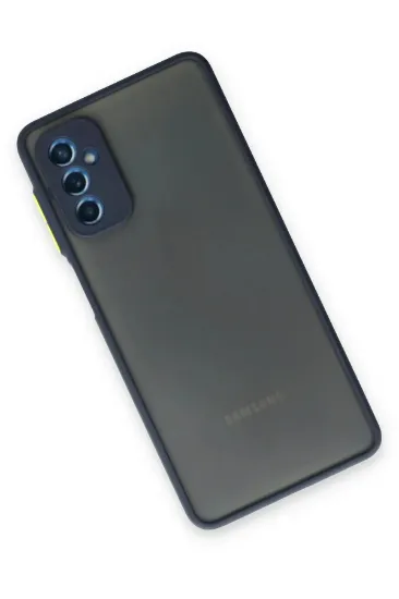 Newface Samsung Galaxy M52 5G Kılıf Montreal Silikon Kapak - Lacivert resmi