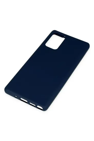 Newface Samsung Galaxy Note 20 Kılıf Nano içi Kadife Silikon - Lacivert resmi