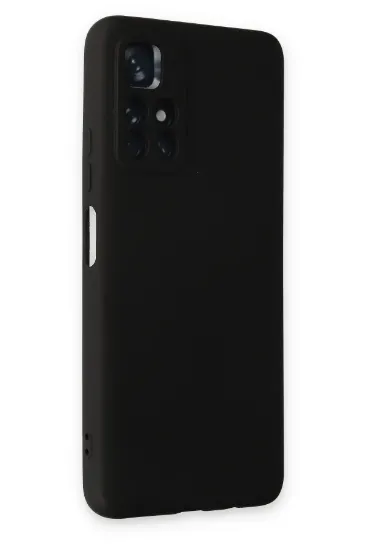 Newface Xiaomi Redmi Note 11T Kılıf Nano içi Kadife Silikon - Siyah resmi