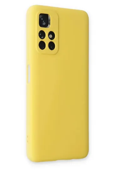 Newface Xiaomi Redmi Note 11T Kılıf Nano içi Kadife Silikon - Sarı resmi