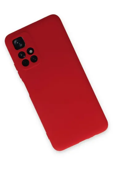 Newface Xiaomi Redmi Note 11T Kılıf Nano içi Kadife Silikon - Kırmızı resmi