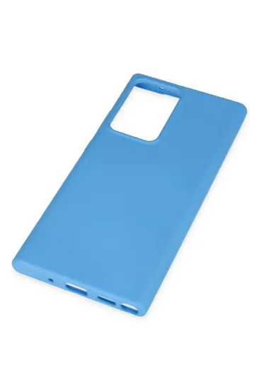 Newface Samsung Galaxy Note 20 Ultra Kılıf Nano içi Kadife Silikon - Mavi resmi