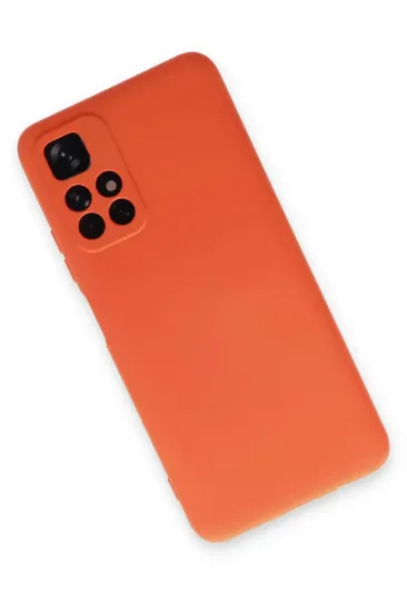 Newface Xiaomi Redmi Note 11T Kılıf Nano içi Kadife Silikon - Turuncu resmi