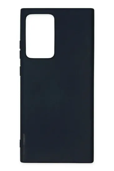 Newface Samsung Galaxy Note 20 Ultra Kılıf Nano içi Kadife Silikon - Lacivert resmi