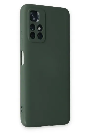 Newface Xiaomi Redmi Note 11T Kılıf Nano içi Kadife Silikon - Koyu Yeşil resmi