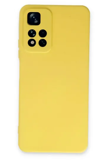Newface Xiaomi Redmi Note 11 Pro Plus 5G Kılıf Nano içi Kadife Silikon - Sarı resmi