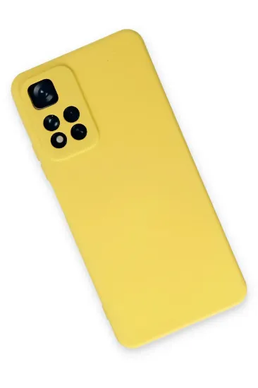 Newface Xiaomi Redmi Note 11 Pro Plus 5G Kılıf Nano içi Kadife Silikon - Sarı resmi