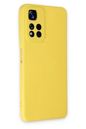 Newface Xiaomi Redmi Note 11 Pro Plus 5G Kılıf Nano içi Kadife Silikon - Sarı resmi