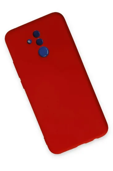 Newface Huawei Mate 20 Lite Kılıf Nano içi Kadife Silikon - Kırmızı resmi