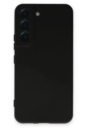 Newface Samsung Galaxy S22 Kılıf Nano içi Kadife Silikon - Siyah resmi
