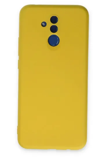 Newface Huawei Mate 20 Lite Kılıf Nano içi Kadife Silikon - Sarı resmi