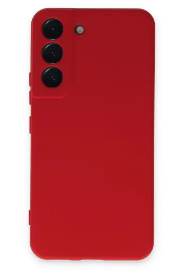 Newface Samsung Galaxy S22 Kılıf Nano içi Kadife Silikon - Kırmızı resmi
