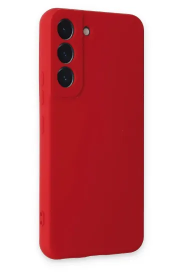 Newface Samsung Galaxy S22 Kılıf Nano içi Kadife Silikon - Kırmızı resmi