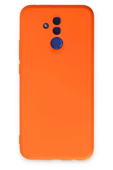 Newface Huawei Mate 20 Lite Kılıf Nano içi Kadife Silikon - Turuncu resmi