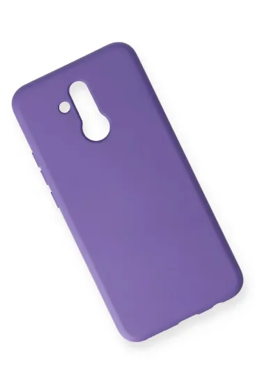 Newface Huawei Mate 20 Lite Kılıf Nano içi Kadife Silikon - Koyu Mor resmi