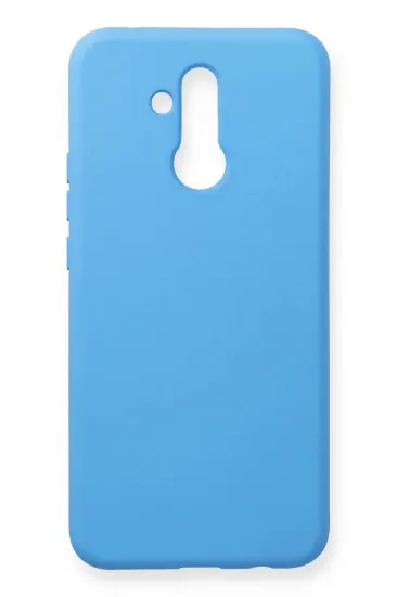 Newface Huawei Mate 20 Lite Kılıf Nano içi Kadife Silikon - Mavi resmi