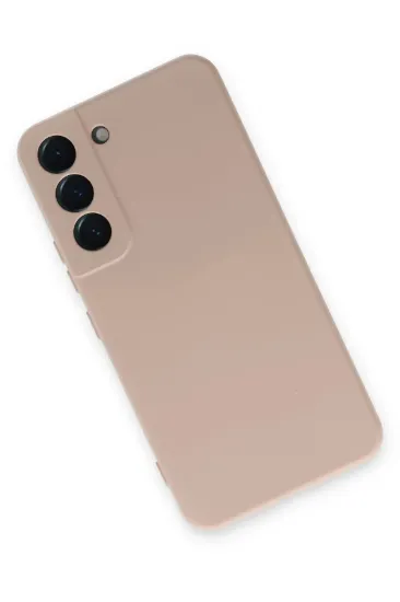 Newface Samsung Galaxy S22 Kılıf Nano içi Kadife Silikon - Pudra resmi