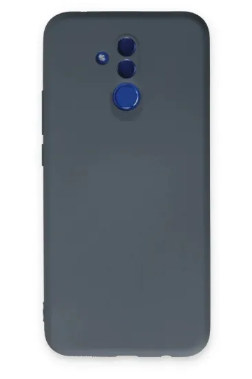 Newface Huawei Mate 20 Lite Kılıf Nano içi Kadife Silikon - Gri resmi