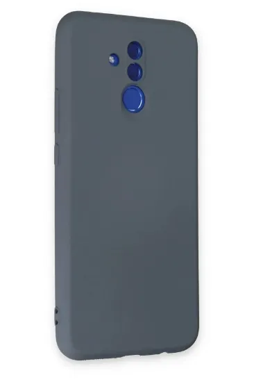 Newface Huawei Mate 20 Lite Kılıf Nano içi Kadife Silikon - Gri resmi
