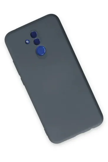 Newface Huawei Mate 20 Lite Kılıf Nano içi Kadife Silikon - Gri resmi