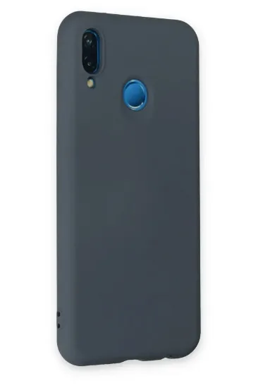 Newface Huawei P20 Lite Kılıf Nano içi Kadife Silikon - Gri resmi