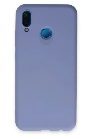 Newface Huawei P20 Lite Kılıf Nano içi Kadife Silikon - Lila resmi