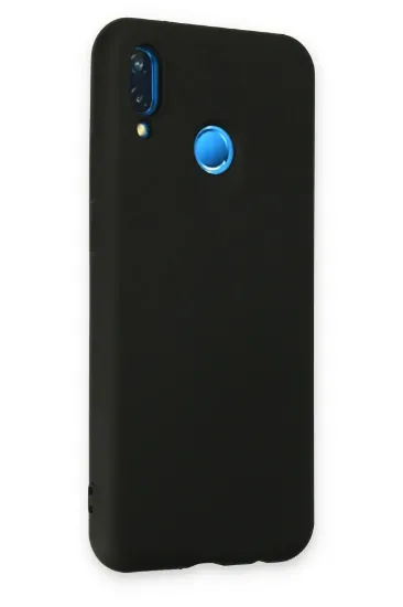 Newface Huawei P20 Lite Kılıf Nano içi Kadife Silikon - Siyah resmi