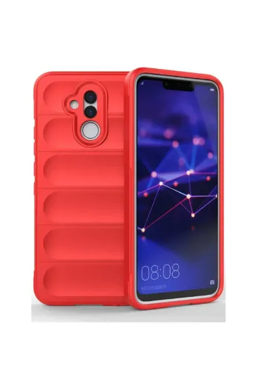 Newface Huawei Mate 20 Lite Kılıf Optimum Silikon - Kırmızı resmi