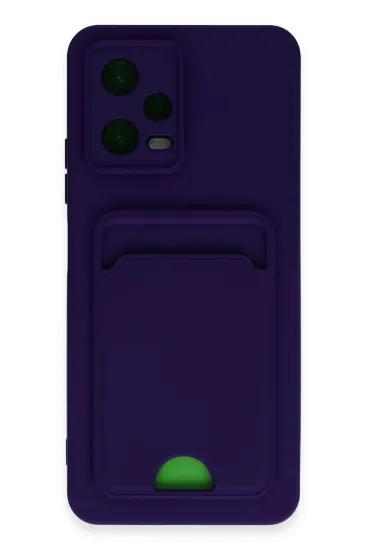 Newface Xiaomi Poco X5 5G Kılıf Kelvin Kartvizitli Silikon - Derin Mor resmi
