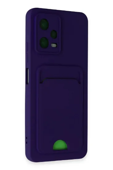 Newface Xiaomi Poco X5 5G Kılıf Kelvin Kartvizitli Silikon - Derin Mor resmi
