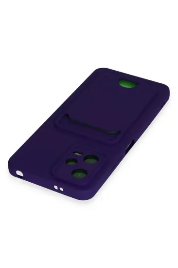 Newface Xiaomi Poco X5 5G Kılıf Kelvin Kartvizitli Silikon - Derin Mor resmi