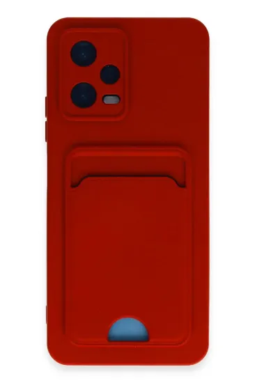 Newface Xiaomi Poco X5 5G Kılıf Kelvin Kartvizitli Silikon - Kırmızı resmi