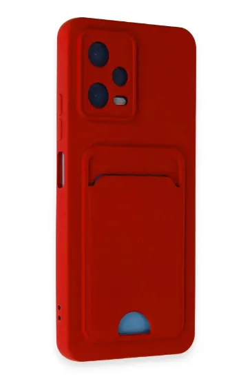 Newface Xiaomi Poco X5 5G Kılıf Kelvin Kartvizitli Silikon - Kırmızı resmi