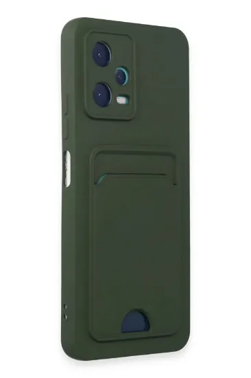Newface Xiaomi Poco X5 5G Kılıf Kelvin Kartvizitli Silikon - Koyu Yeşil resmi