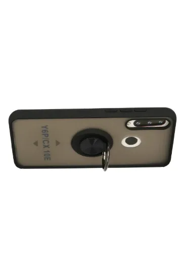 Newface Huawei Y6P Kılıf Montreal Yüzüklü Silikon Kapak - Siyah resmi