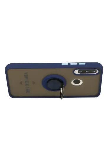 Newface Huawei Y6P Kılıf Montreal Yüzüklü Silikon Kapak - Lacivert resmi