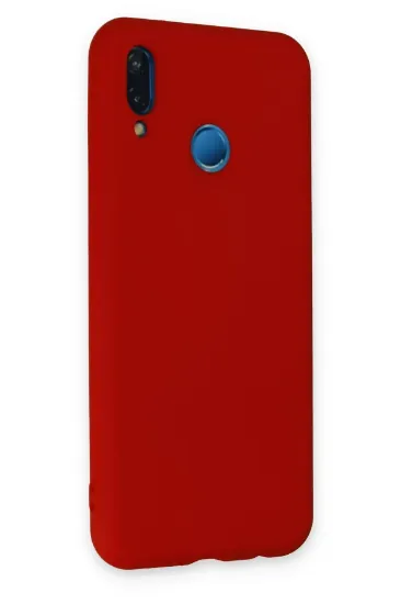 Newface Huawei P20 Lite Kılıf Nano içi Kadife Silikon - Kırmızı resmi