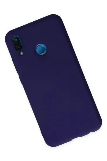 Newface Huawei P20 Lite Kılıf Nano içi Kadife Silikon - Mor resmi