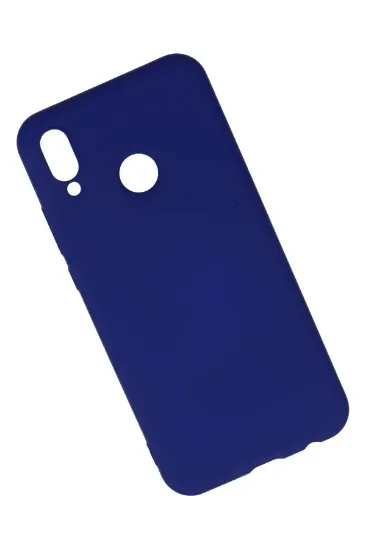 Newface Huawei P20 Lite Kılıf Nano içi Kadife Silikon - Koyu Mavi resmi