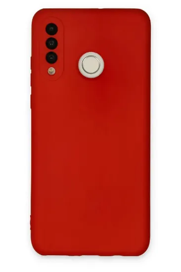 Newface Huawei P30 Lite Kılıf Nano içi Kadife Silikon - Kırmızı resmi