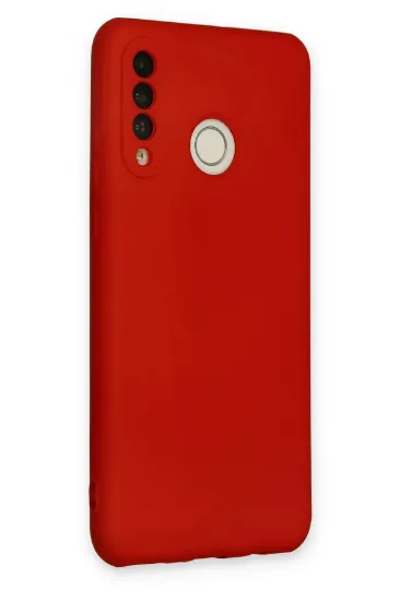 Newface Huawei P30 Lite Kılıf Nano içi Kadife Silikon - Kırmızı resmi