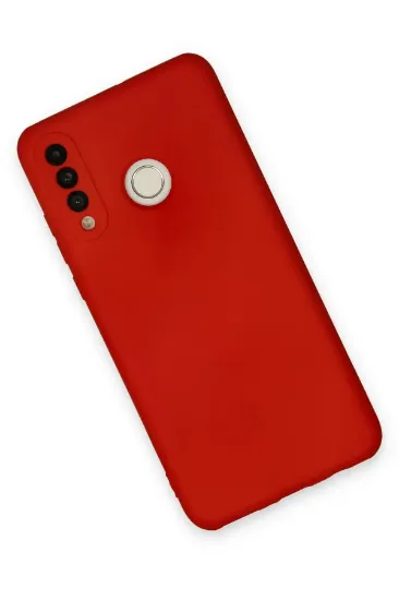 Newface Huawei P30 Lite Kılıf Nano içi Kadife Silikon - Kırmızı resmi