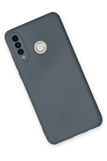 Newface Huawei P30 Lite Kılıf Nano içi Kadife Silikon - Gri resmi