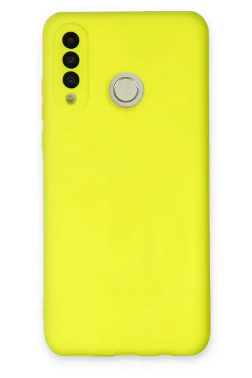 Newface Huawei P30 Lite Kılıf Nano içi Kadife Silikon - Sarı resmi