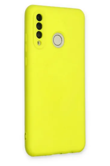 Newface Huawei P30 Lite Kılıf Nano içi Kadife Silikon - Sarı resmi