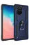 Newface Samsung Galaxy A91 / S10 Lite Kılıf Sofya Yüzüklü Silikon Kapak - Lacivert resmi