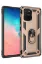 Newface Samsung Galaxy A91 / S10 Lite Kılıf Sofya Yüzüklü Silikon Kapak - Gold resmi