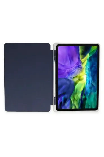 Newface iPad Pro 11 (2021) Kılıf Kalemlikli Hugo Tablet Kılıfı - Lacivert resmi