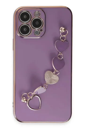 Newface iPhone 14 Pro Max Kılıf Esila Silikon - Mor resmi